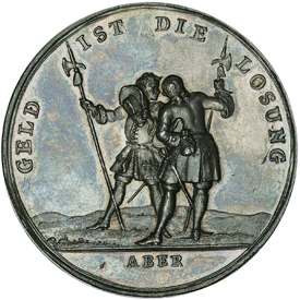 Betts-120Undated (ca. 1720) John Law, Money's the Watchword Medal