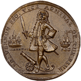 Adams-Chao HAv 1-CBetts-3151741 Admiral Vernon, Havana and Cathagena Medal
