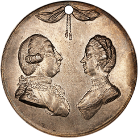 Betts-440Undated (1761) King George III and Queen Charlotte Medal