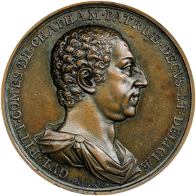 Betts-523Undated (1766) William Pitt Memorial Medal