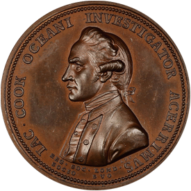 Betts-553Undated (ca. 1783) Captain Cook Memorial Medal