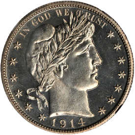 1914 Barber Half Dollar