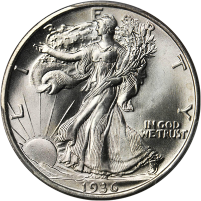 1936-S Walking Liberty Half Dollar