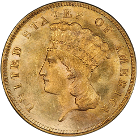 1859 Gold Three Dollar