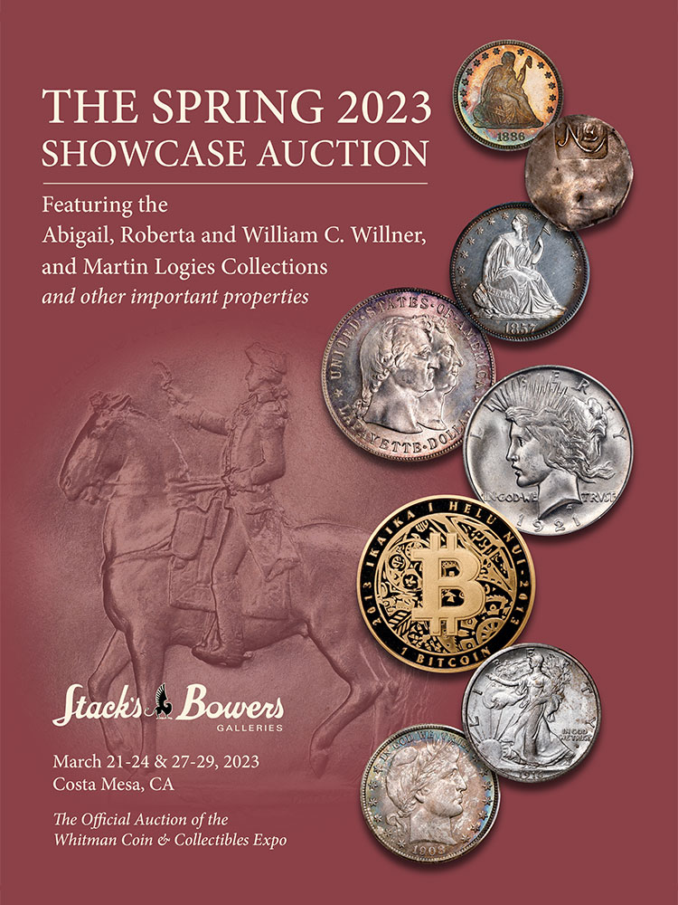 Spring 2023 Auction - Numismatic Americana, Early American Coins, Cryptocurrency & U.S. Coins