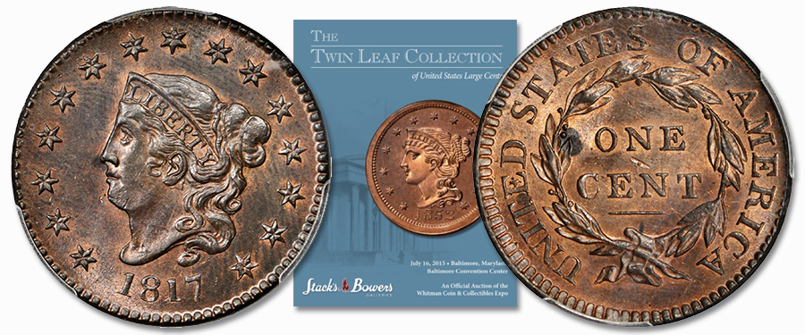 Stack's Bowers  The Curious 1817 Cent with 15 Stars