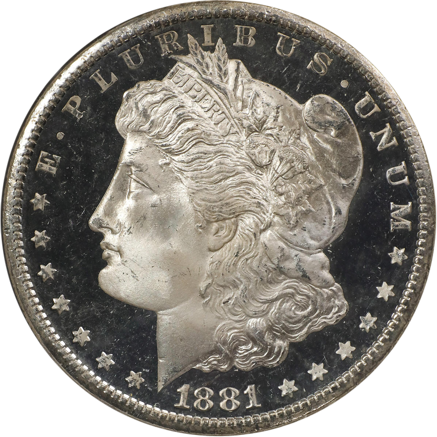 1881 san francisco deep prooflike morgan silver dollar