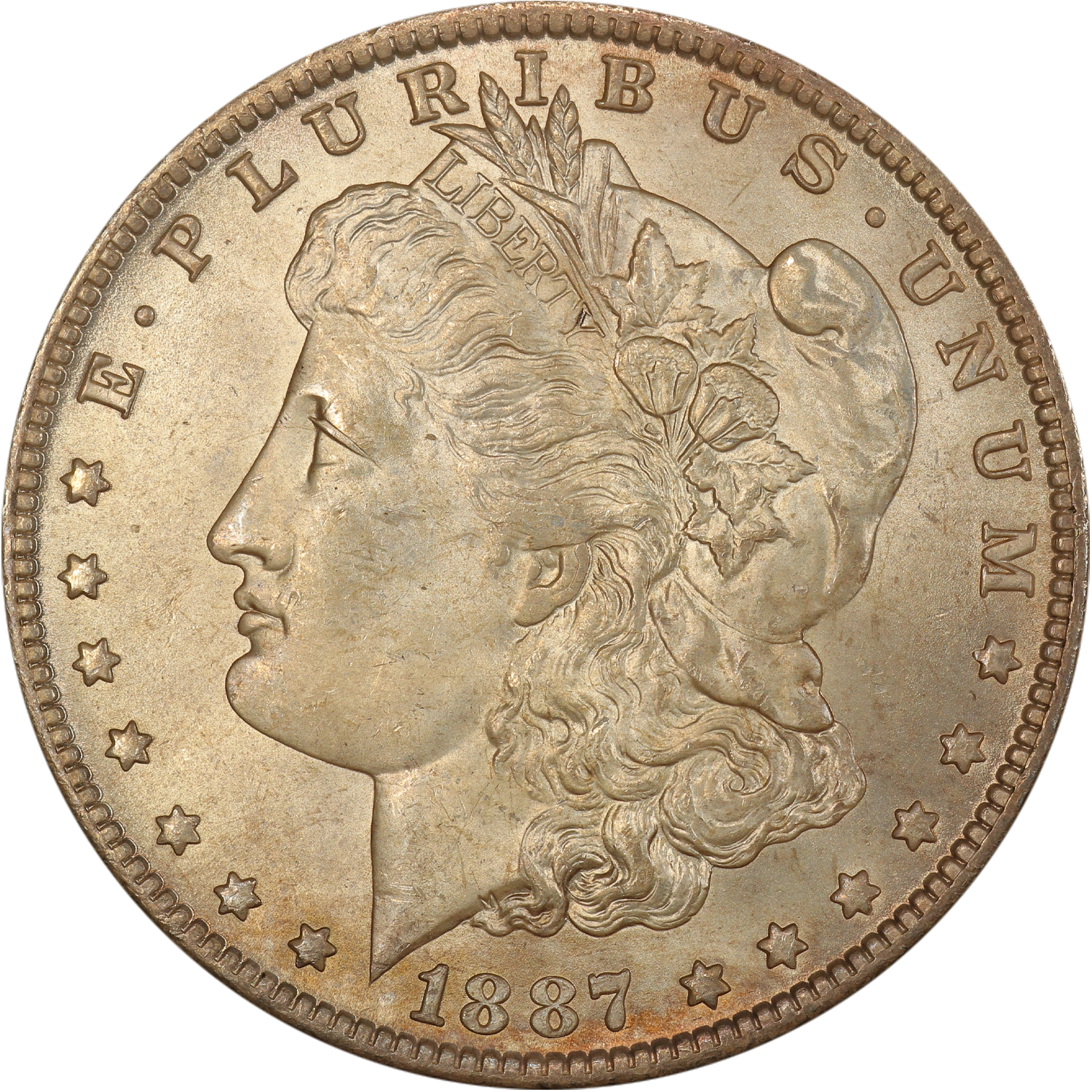 1887 over 6 new orleans morgan silver dollar
