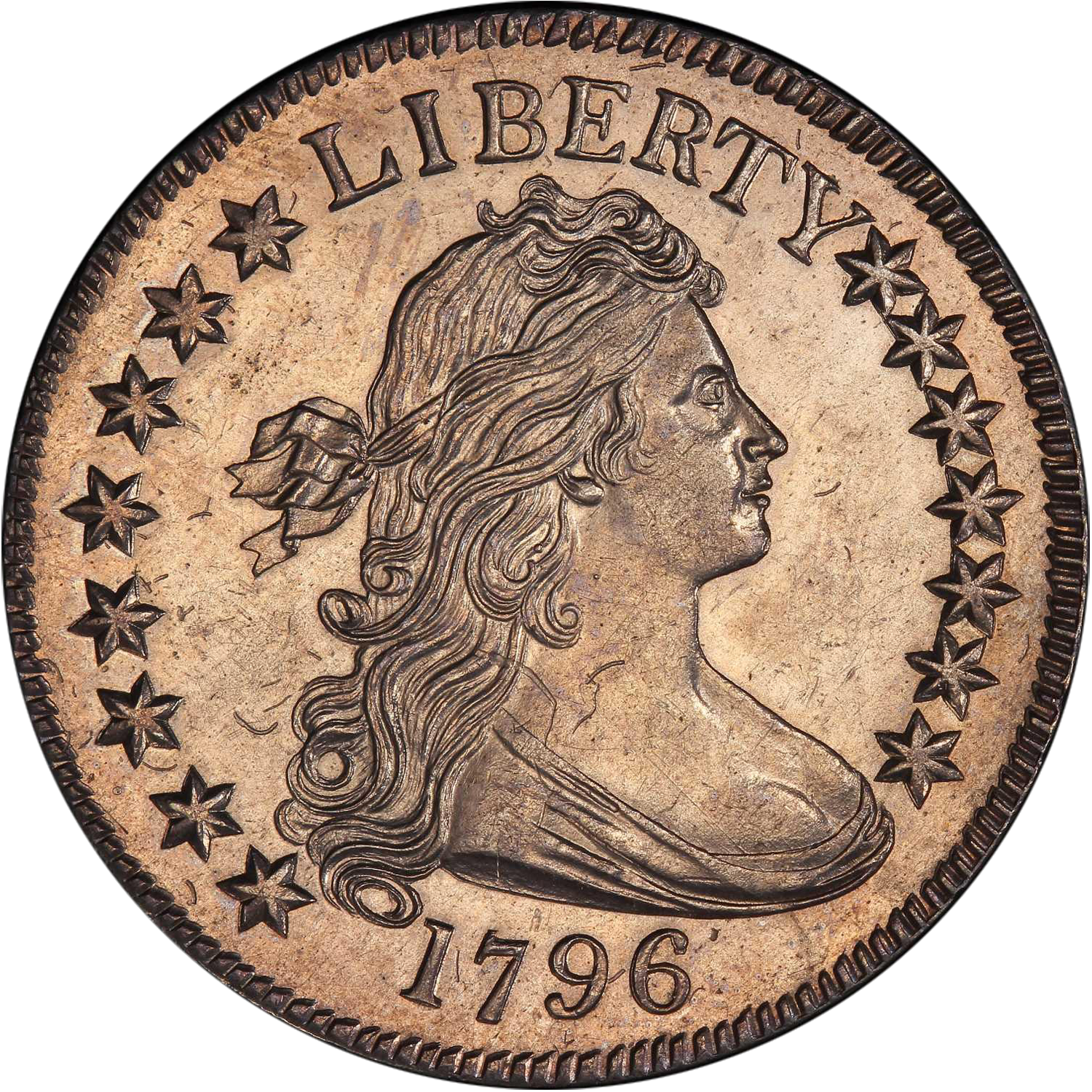 1796 15-Stars Small Eagle Draped Bust Half Dollar