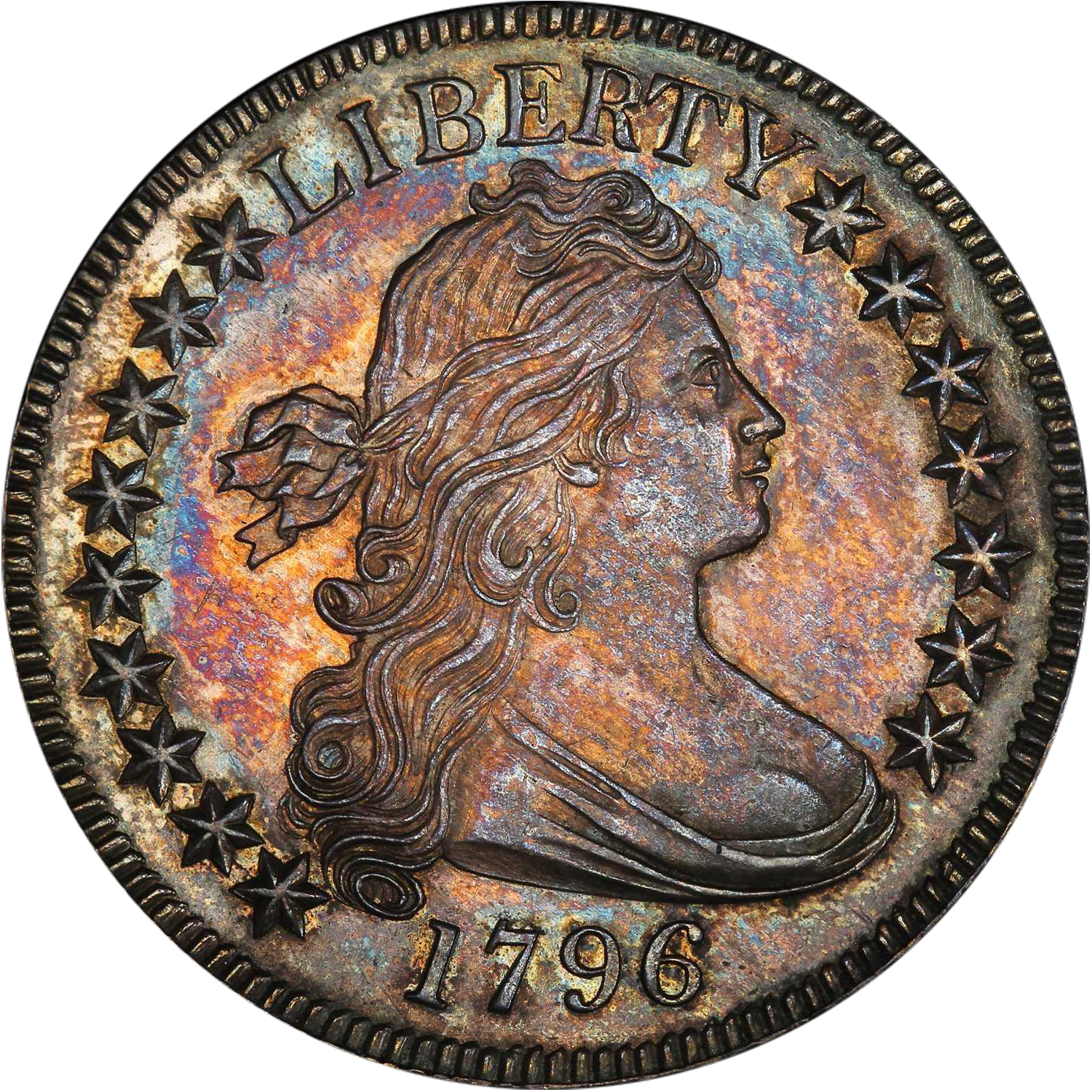 1796 16-Stars Small Eagle Draped Bust Half Dollar