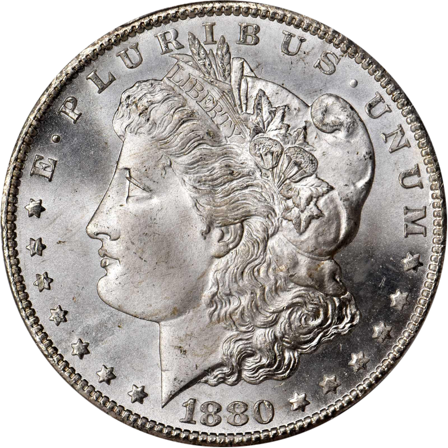 1880-cc reverse of 1879 morgan silver dollar