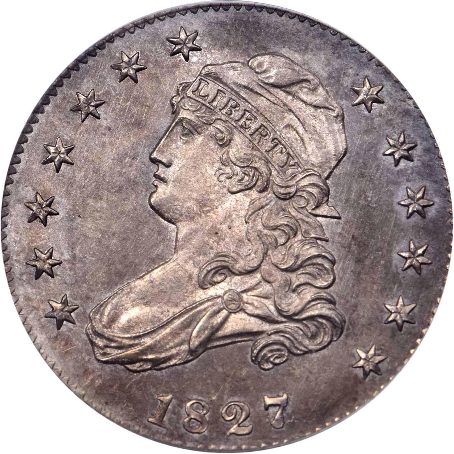 1827/3/2 overdate capped bust silver quarter price