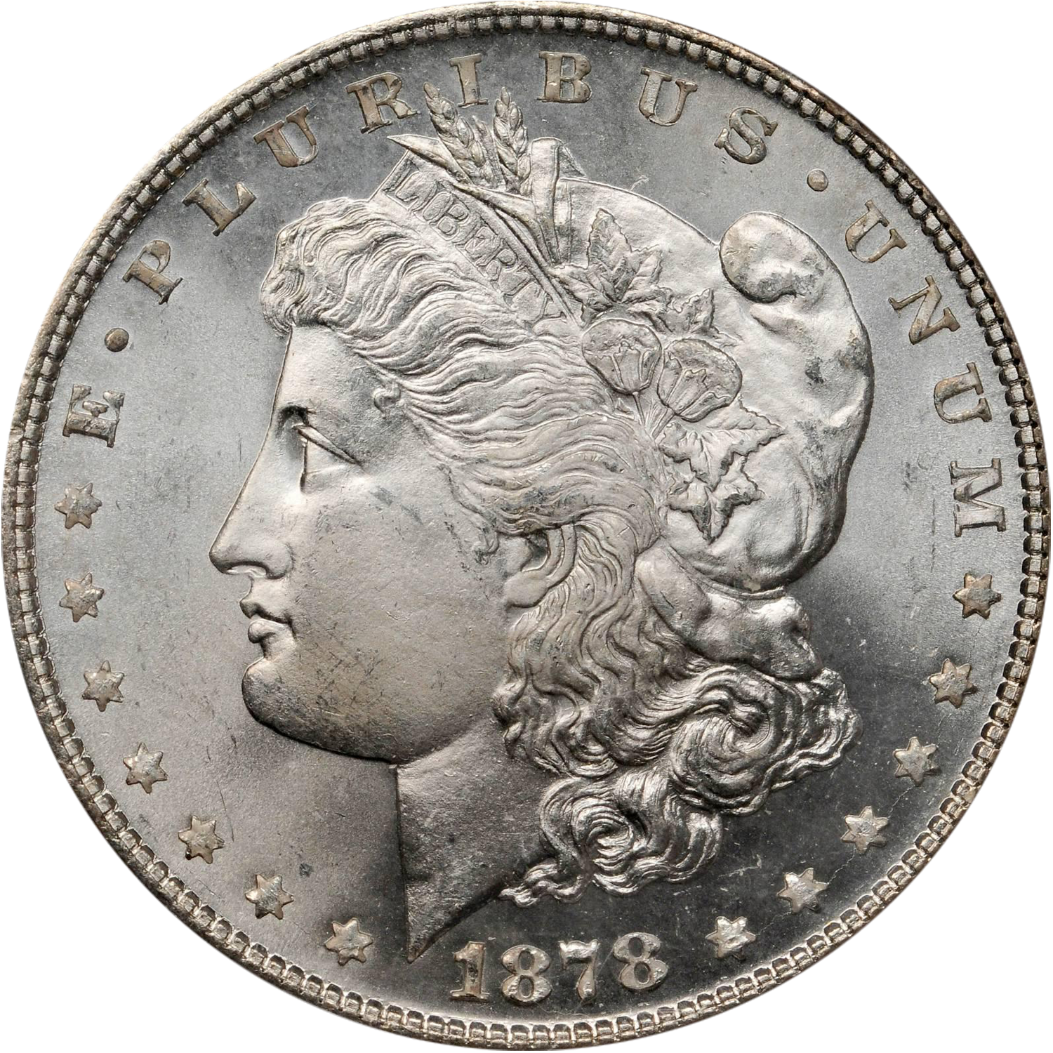 1878 7 over 8 tf morgan silver dollar