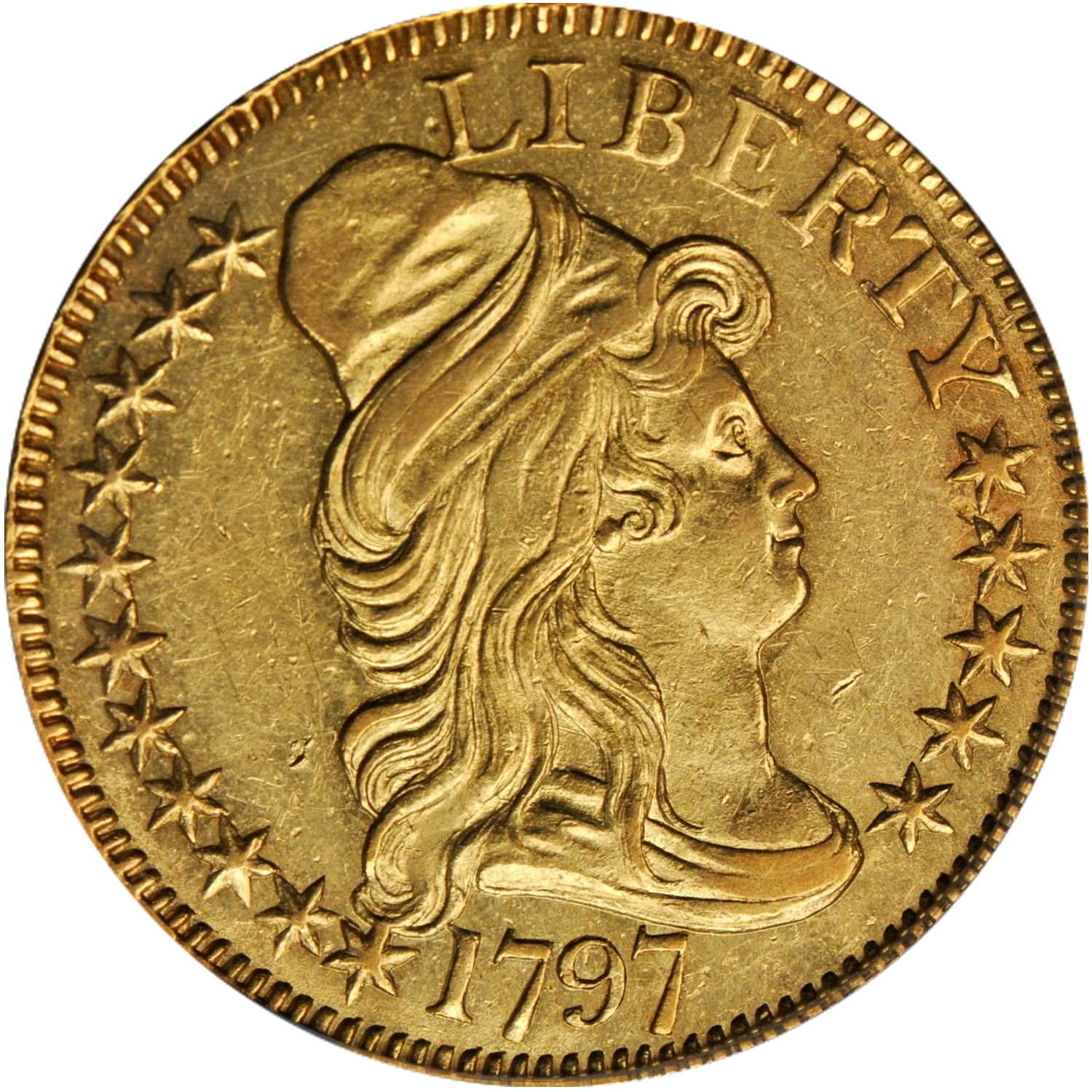 1797 16 stars capped bust right half eagle