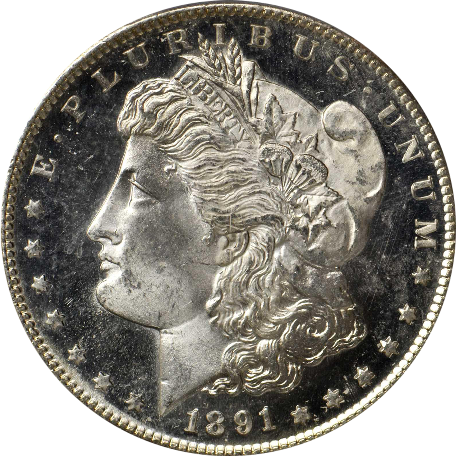 1891 san francisco mint prooflike morgan silver dollar value