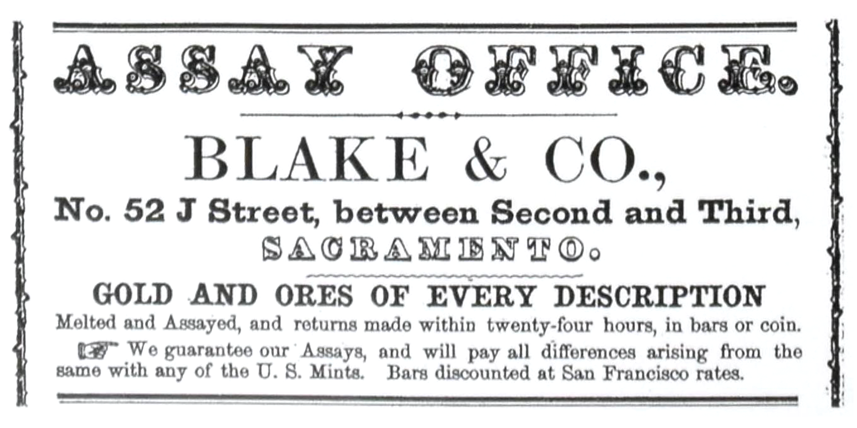 blake and company newspaper advertisment