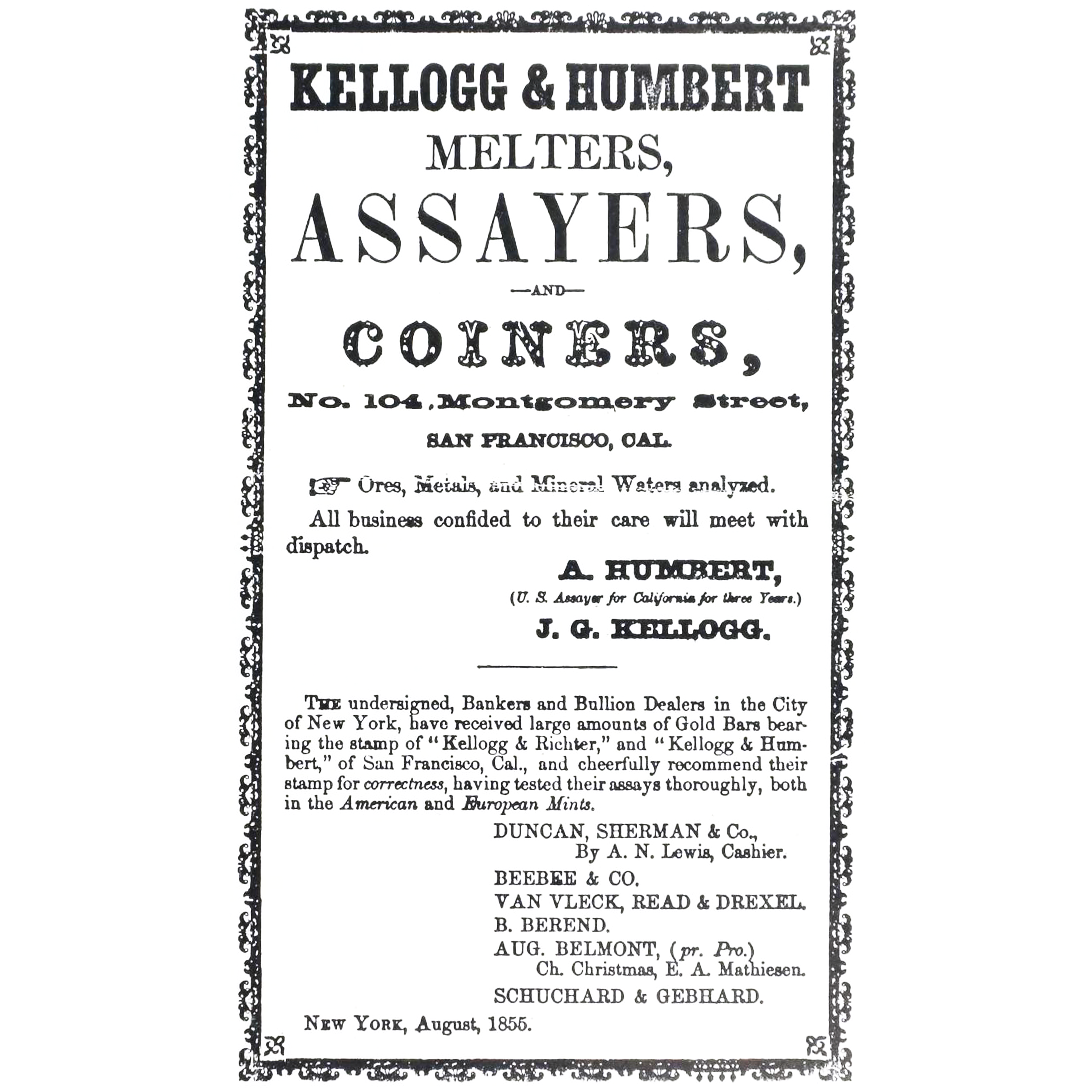 kellogg and humbert company newspaper advertisement