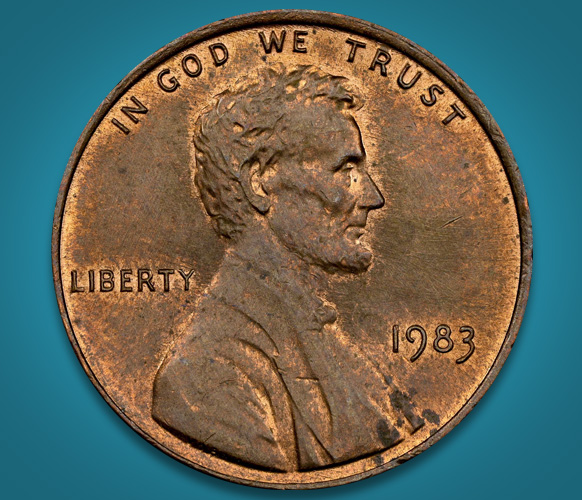 Stack's Bowers  A Modern Cent Rarity: The 1983 Cent Struck on a Copper  Planchet